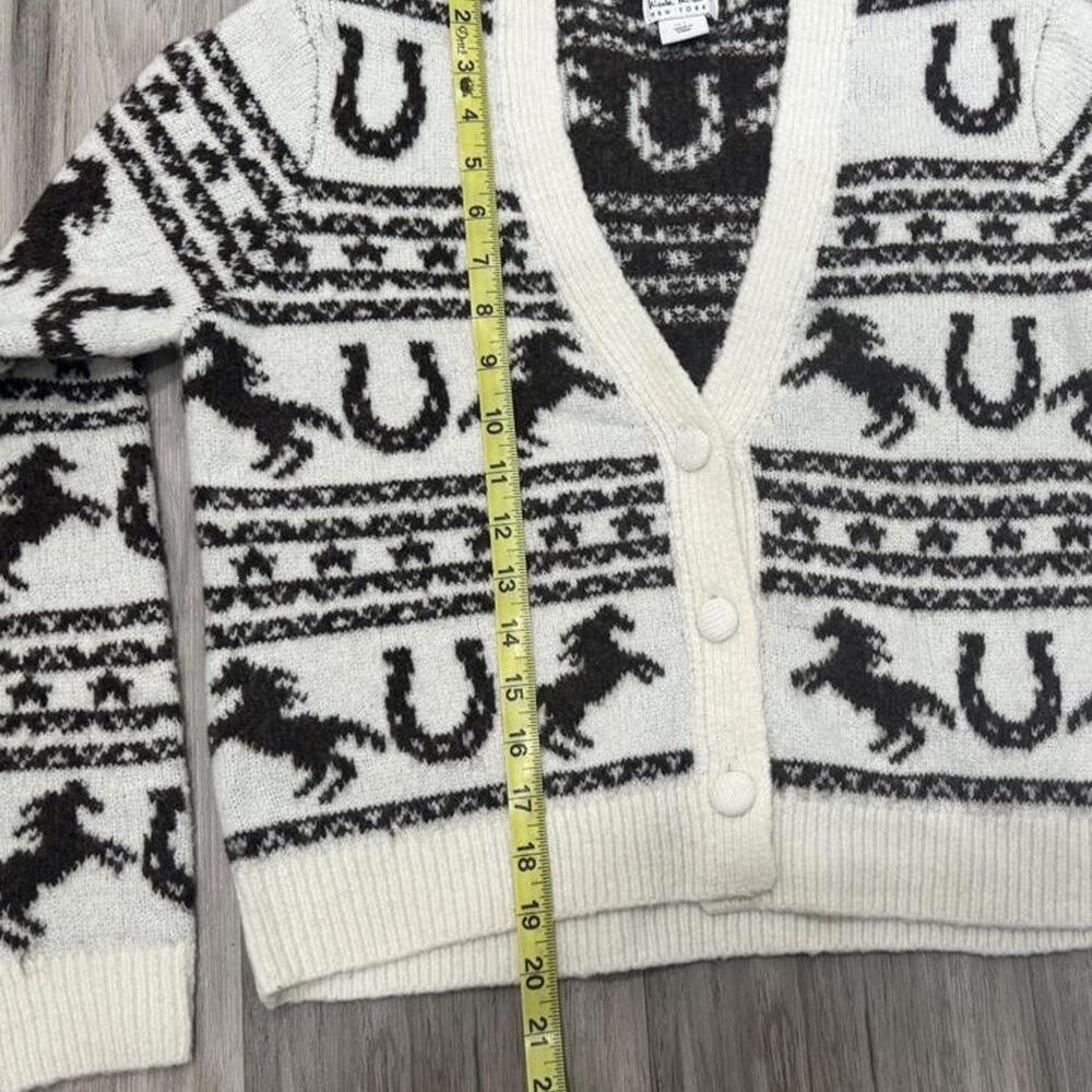 Nicole miller western print cardigan